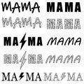 Mama icon vector set. mother illustration sign collection. mom symbol or logo.