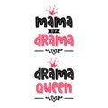 Mama baby mini vector typography love word