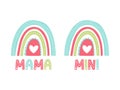 Mama and mini vector set mom life