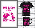 Mama mommy mom, Mother\'s Day typography t shirt and mug design vector illustration Royalty Free Stock Photo