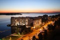 Mamaia beach resort, night panoramic view