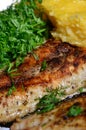 Mamaliga with grilled fish