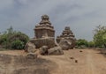 Mamallapuram, with its striking bas-reliefs and stone temples, is an open-air museum. India Royalty Free Stock Photo