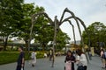 The Maman spider sculpture on display at the base of Mori Tower, outside the museum. Artwork displayed at TokyoÃ¢â¬â¢s Roppongi Hills