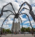 He Maman Statue and Notre-Dame Cathedral Basilica in Ottawa, Canada