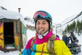 Mamay, Russia - December 7-11, 2016: Competitions freeride Mamay First Snow 2016 mountain near Mamay, on Lake Baikal in December