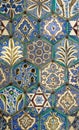 Mamluk era glazed ceramic tiles decorated with floral ornamentations