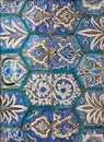 Mamluk era style glazed ceramic tiles decorated with floral ornamentations