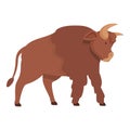 Mammal bison icon cartoon vector. Buffalo animal