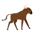 Mammal wildebeest icon, cartoon style Royalty Free Stock Photo