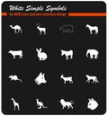 Mammals icon set Royalty Free Stock Photo