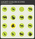 Mammals icon set Royalty Free Stock Photo