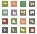 Mammals icon set Royalty Free Stock Photo