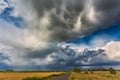 Mammatus Clouds over the head, Heading into the storm Royalty Free Stock Photo