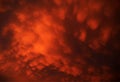 Mammatus clouds or mammatocumulus in Arad, 28 June, 2019. Royalty Free Stock Photo