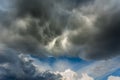 Mammatus Clouds over the head, Heading into the storm Royalty Free Stock Photo