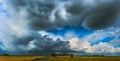 Mammatus Clouds over the head, Heading into the storm Royalty Free Stock Photo