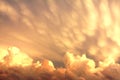 Mammatus and Cumulus Clouds After a Storm Royalty Free Stock Photo