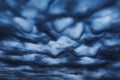 Mammatus dark stormy clouds
