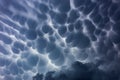 Mammatus storm clouds, bautiful storm cloud formation Royalty Free Stock Photo