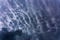 Mammatus storm clouds, bautiful storm cloud formation Royalty Free Stock Photo