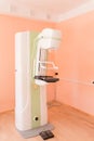 Mammography breast screening device in hospital laboratory. Health care, medical technology, hi-tech equipment concept