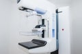 Mammography breast screening device in hospital laboratory of modern clinic. Selective focus