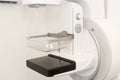 Mammography breast screening device in modern clinic. Medical equipment. Health care, medical technology