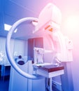 Mammography test at the hospital. Medical equipment Royalty Free Stock Photo