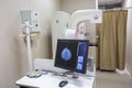 Mammography test at the hospital. Medical equipment. Mammography breast screening device in hospital laboratory. Health care,