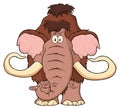 Mammoth Cartoon Character Royalty Free Stock Photo