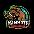 Mammoth elephant mascot. esport logo design