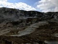 Mammoth hot springs terraces Royalty Free Stock Photo