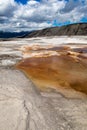 Mammoth Hot Springs at Yellowstone National Park, Wyoming Royalty Free Stock Photo