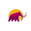 Mammoth icon in illustrator design isolated on white background.