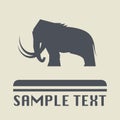 Mammoth icon or sign