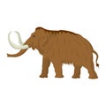 Mammoth Large Extinct Elephant Of Pleistocene Epoch Vector Illustration