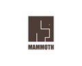 Mammoth logo template. Modern cube flat design Royalty Free Stock Photo