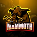 Mammoth mascot esport logo design