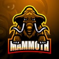 Mammoth mascot esport logo design