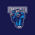 Mammoth mascot logo design vector with modern illustration concept style for badge, emblem and t shirt printing. Mammoth