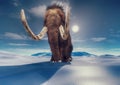 Mammoth in the mountains Royalty Free Stock Photo