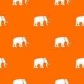 Mammoth pattern vector orange
