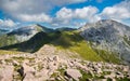 Mamores ridge ona summer day, Scottish Highlands. Royalty Free Stock Photo