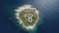 Mamula island in Boka Bay, Montenegro. Royalty Free Stock Photo