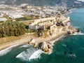 Mamure Castle and sea aerial view