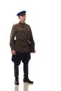 Man actor in the form of an officer captain People`s Commissariat of Internal Affairs of Russia from the period 1943-1945