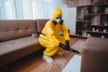 pesticide kill exterminator sofa termite insect uniform cockroach control pest. Generative AI.