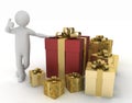 Man advertises gifts to the holiday