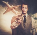 Man in an airport Royalty Free Stock Photo